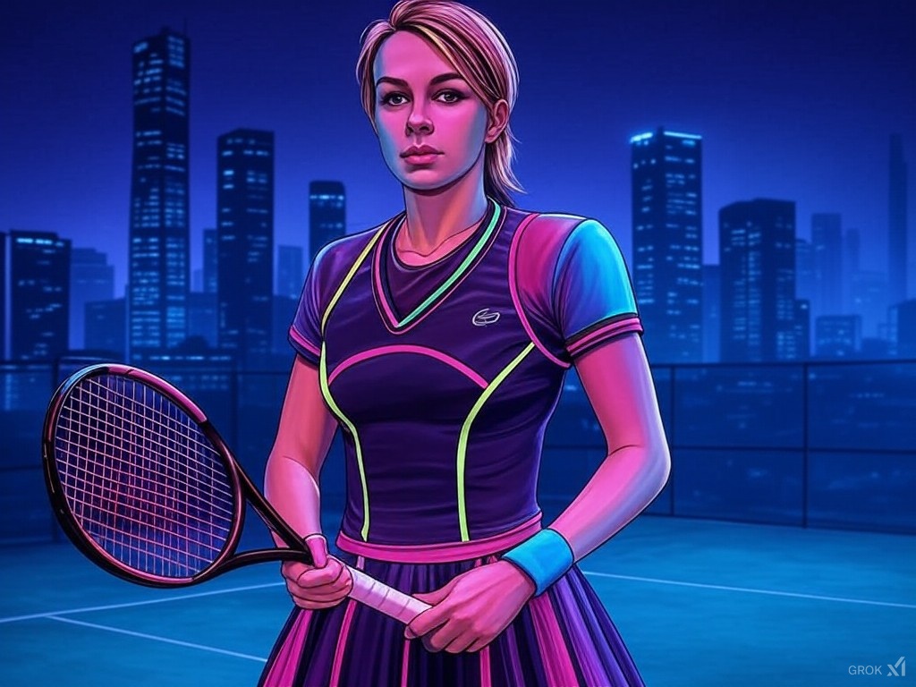 Cartoon Impression of Anastasia Pavlyuchenkova