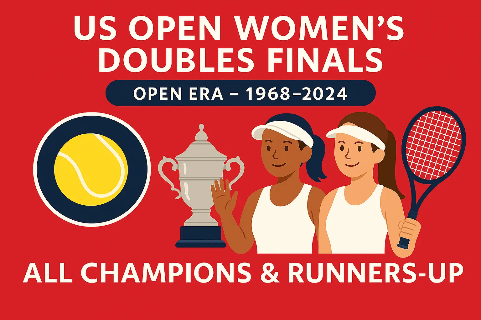 US Open Women’s Doubles Champions & Finalists: Full Open Era Winners List (since 1968)