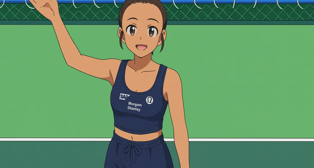 Leylah Fernandez waving to the crowd as she wins the Osaka Open 2025 trophy