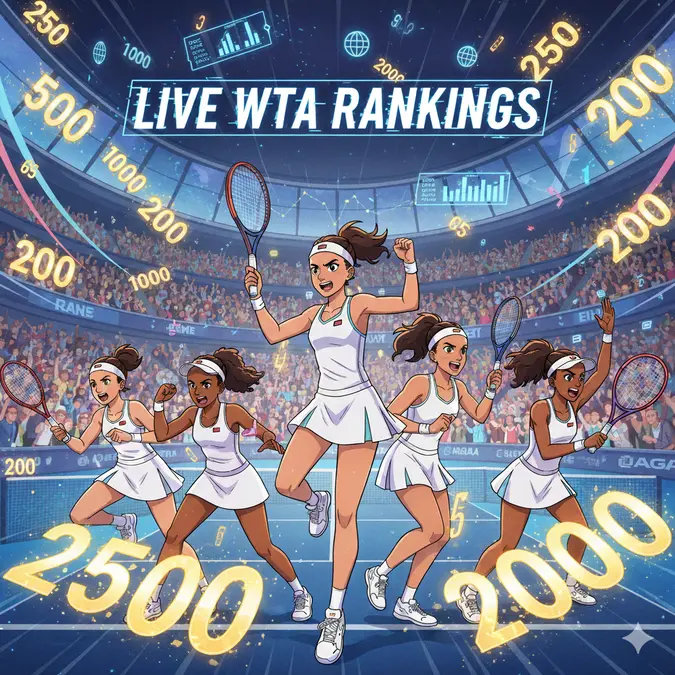 LIVE WTA Rankings - Picture of the Top 250