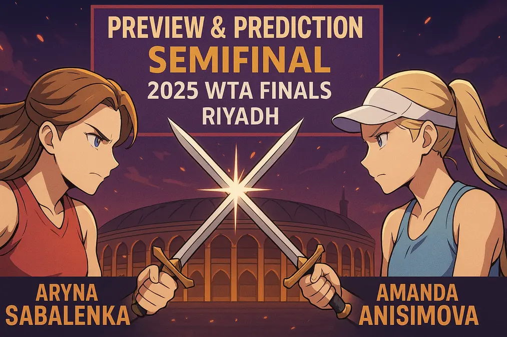Aryna Sabalenka and Amanda Anisimova crossing swords in a symbolic battle ahead of the 2025 WTA Finals semifinal in Riyadh